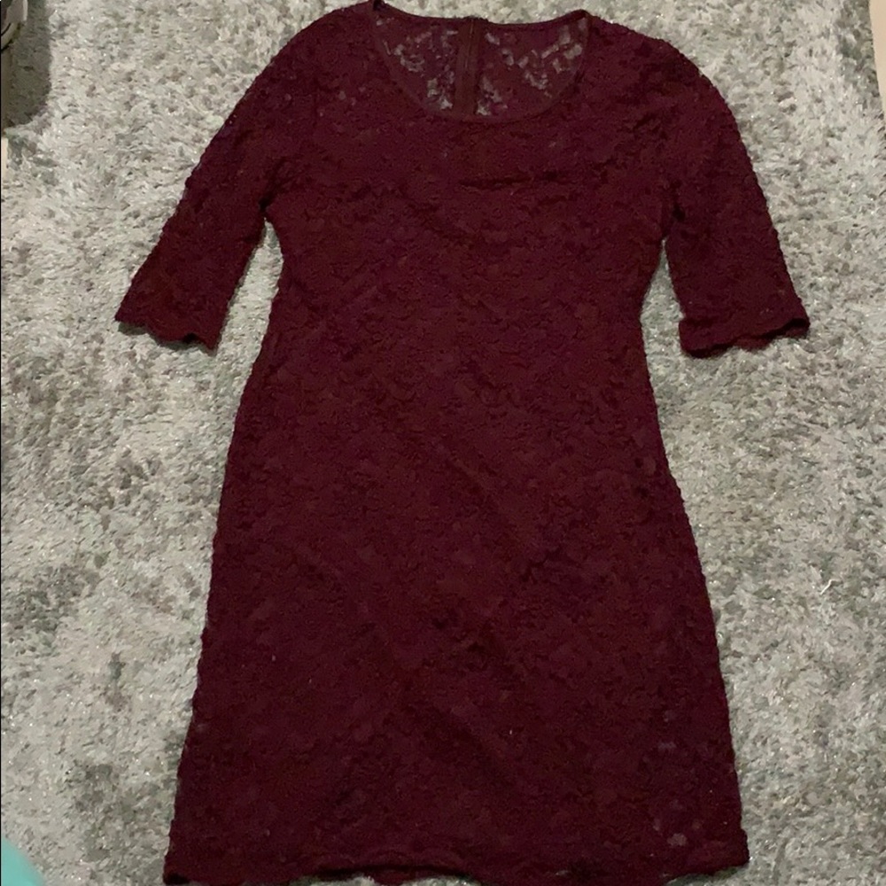 Eonneeted Apparel Maroon Dress